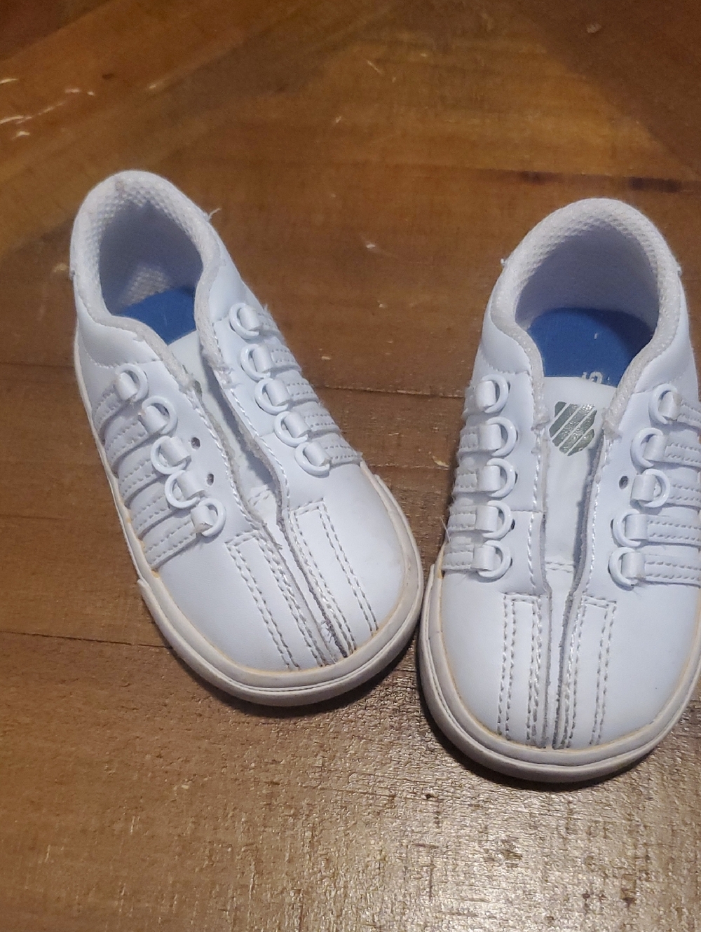 K-Swiss White Kids Lace-Style Athletic Sneakers